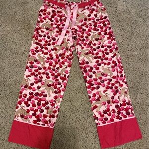 Nick & Nora Sock Monkey/cherry pajama bottoms-M